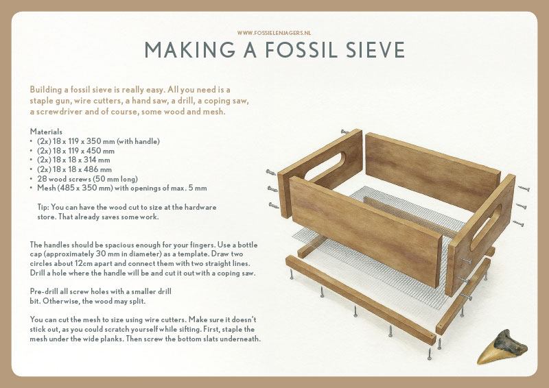Make your own fossil sieve