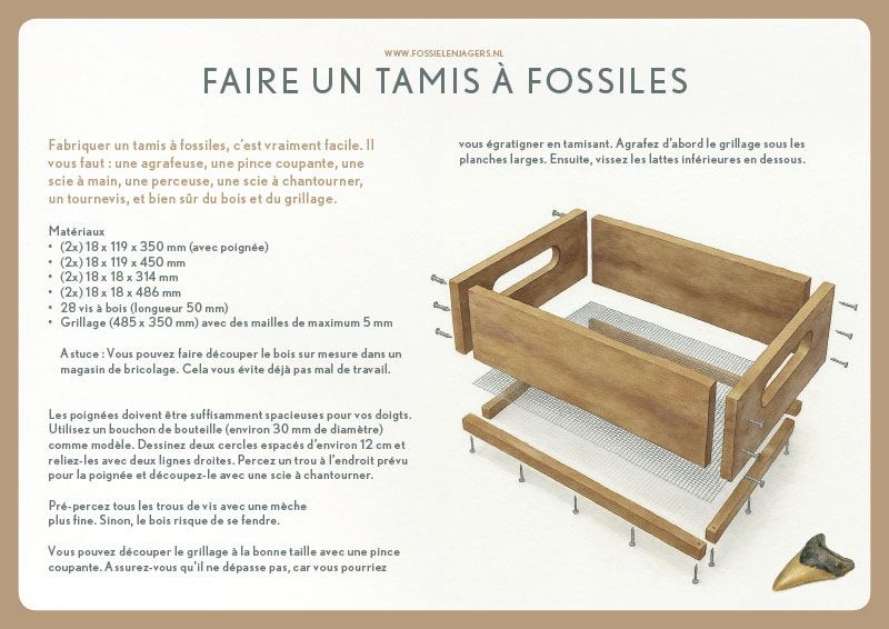 Fabriquez votre propre tamis à fossiles